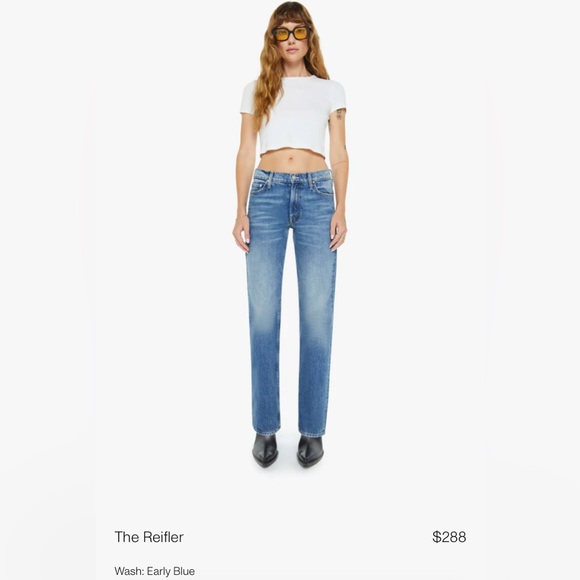 MOTHER Denim - Mother Superior The Reifler Early Blue Jeans 24 Medium Wash Preppy
